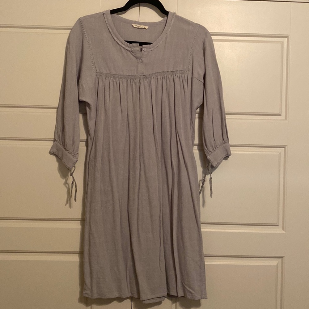 Grey Sleeved Dress